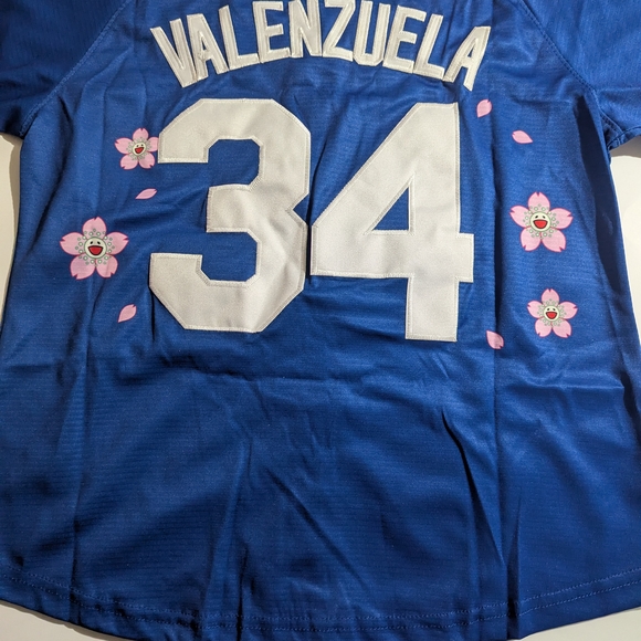 Nike Blue Jersey with Red Number and White Script - Picture 6 of 7